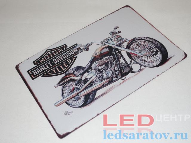 Табличка металлическая 30см*20см Harley davidson Motor Cycles