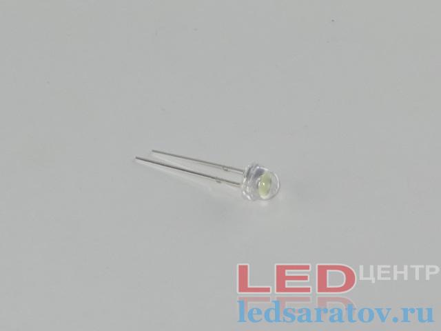 Светодиод выводной  Ø5мм, 0,3W, DC3V-3,4V, белый