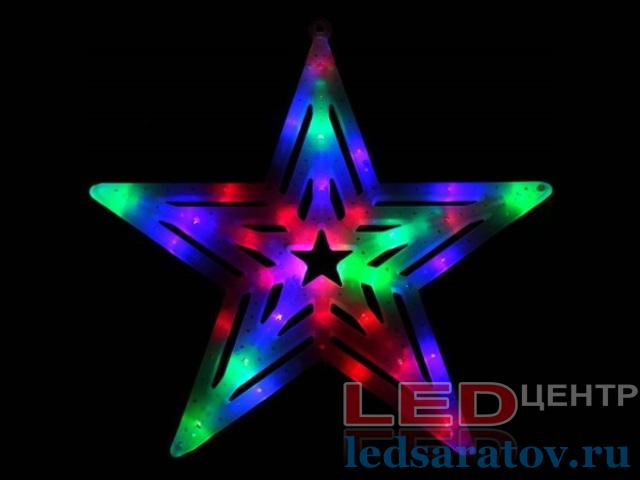 Светодиодный бытовой декор Звезда, Ø40см, AC220V, RGB