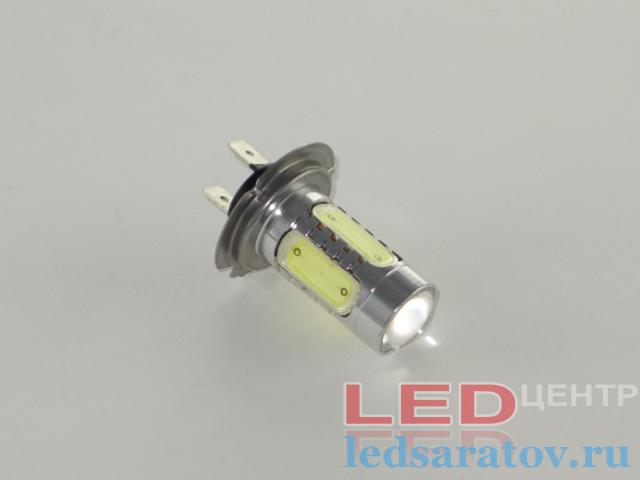 Светодиодная лампа H7, 5LED, 10W, белый LED-центр