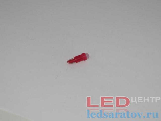 Светодиодная лампочка T-5, COB, красный