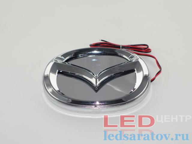 Светодиодный шильдик - 3D, DC12V, Mazda, белый