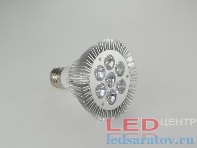 Лампочка светодиодная PAR30 -7*1w, 6500k, E27 (HLD-DB)