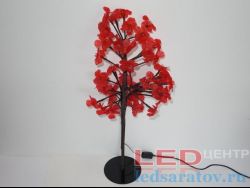Светодиодное декоративное дерево  60см - сакура, AC220V, красный