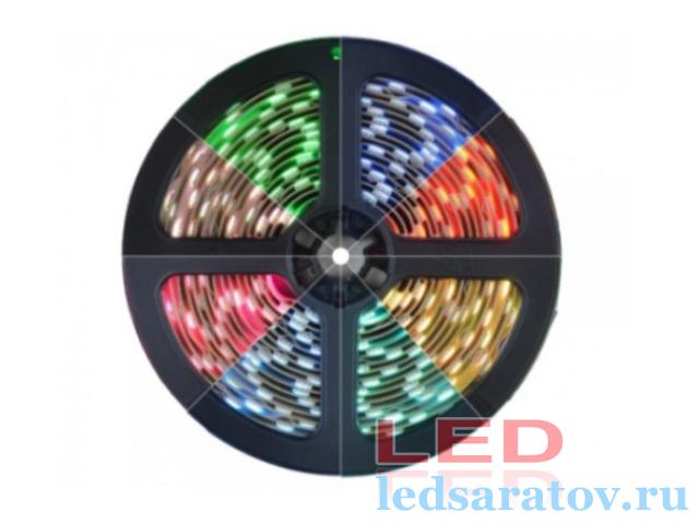 Светодиодная лента   SMD 5050, 60LED*10-12Lm, IP20, 10мм, 4pin, 12V, 14,4W-1м*5м, RGB