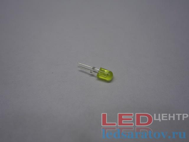 Светодиод выводной  Ø5мм*3,5мм, DC2V-2.2V, желтый
