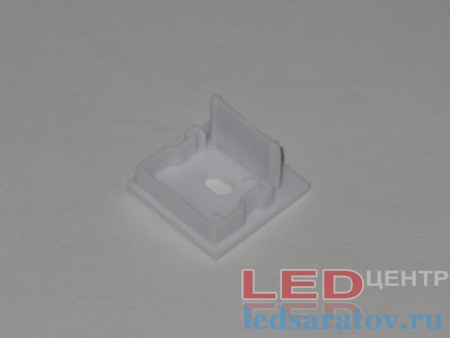 Заглушка торцевая  для профиля YF-819, сквозная, белая LED-центр