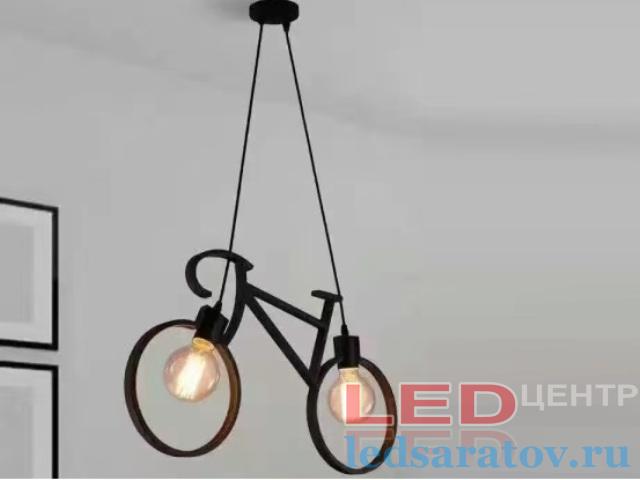 Светильник LOFT 131-2, Е27, подвесной, черный Велосипед