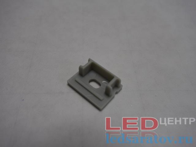 Заглушка торцевая  для профиля PXG2015, сквозная, серый LED-центр
