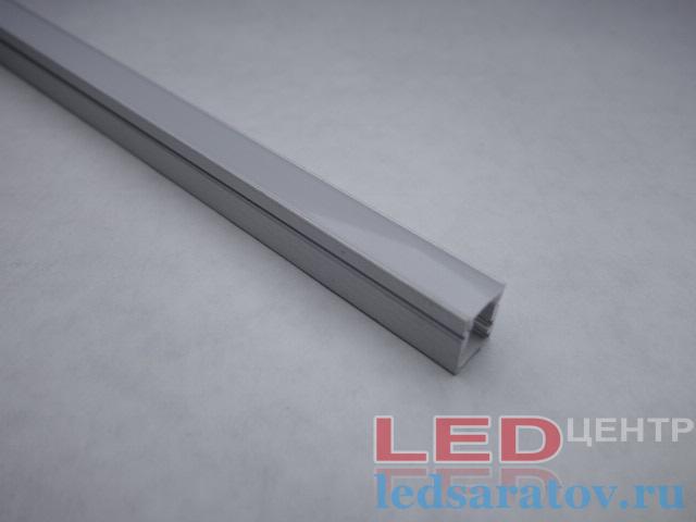  Профиль алюминиевый накладной PXG-103 + мат. рассеиватель 10мм*13мм*2м (цена за 1 метр)