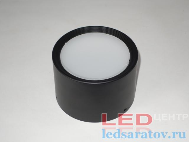 Цилиндрический накладной светильник Drum 12w, Ø120мм-В80мм, 4000k, AC220V, черный (LC-141-12)