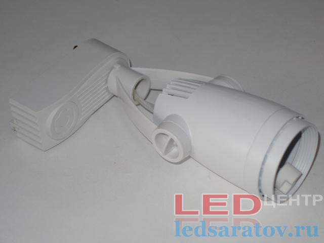 Трековый светодиодный прожектор под лампочку  MR16, AC220V, белый (LC-377)