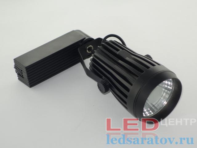 Трековый светодиодный прожектор 10w, 6500k, AC220V, черный (HT-GD052)