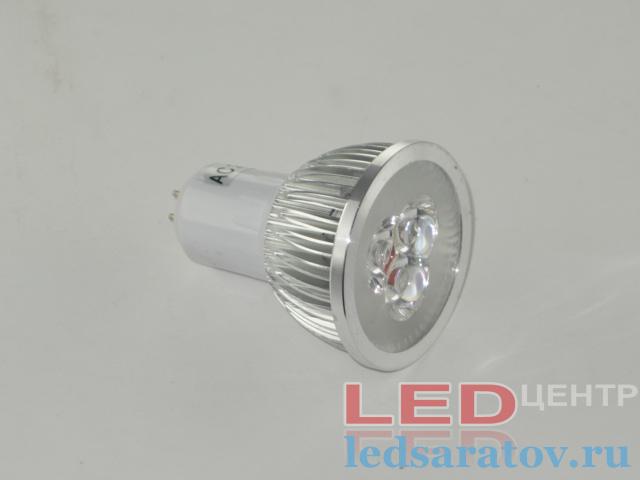 Лампочка светодиодная MR16-  3w, 3000k, GU5.3 (HLD-DB 001)