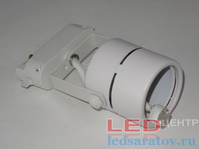 Трековый светодиодный прожектор под лампочку  MR16, AC220V, белый (5342)