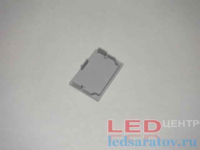 Заглушка торцевая  для профиля PXG-5035B-M, сквозная, серый LED-центр