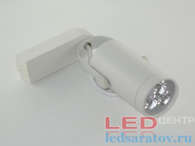 Трековый светодиодный прожектор  3w, 6300k, AC220V, белый (HT-GD003)