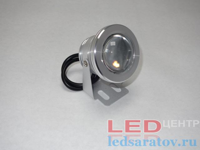 Прожектор светодиодный с линзой  10w, 6000k, IP67, DC12V, серый
