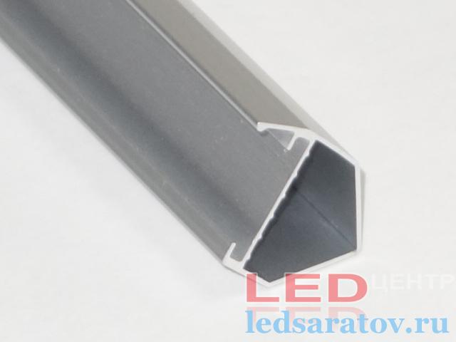 Профиль алюминиевый многоугловой LED1520 15мм*20мм*1м (цена за 1 метр)