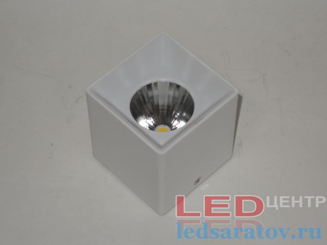 Квадратный накладной светильник Drum 10w, 80мм*80мм-В85мм, 4000k, AC220V, белый (LC-149-10)