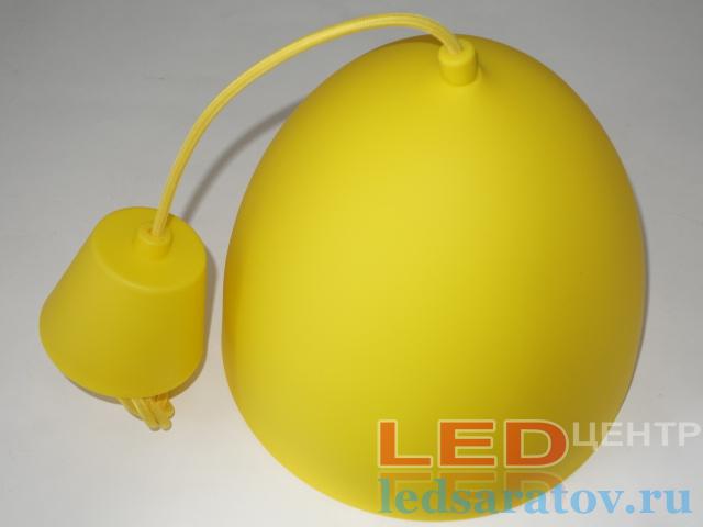 Светильник силиконовый, E27, подвесной, желтый
