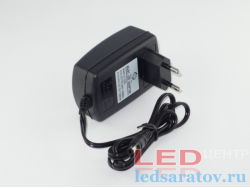 Сетевой адаптер 24w, 2A, AC220V-DC12v, черный LED-центр