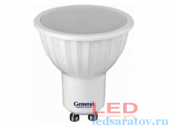 Лампочка светодиодная GU10-10w, 3000k, 220V General