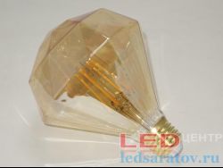 Светодиодная диммируемая Ретро лампочка DIA110-8w, 2700k, 700Lm, E27, филамент, золотистая