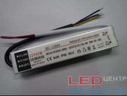 Блок питания  45W, 3,75A, IP68, AC220V-DC12V, 160мм*30мм*20мм LED-центр (HC-12045)