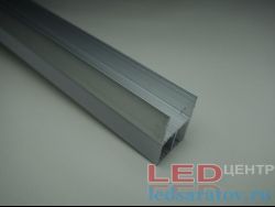  Профиль алюминиевый накладной на ЛДСП YF-210 + мат. рассеиватель 20мм*27мм*2м (цена за 1 метр)