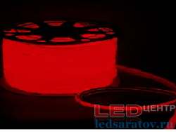 Светодиодная лента неон SMD 2835, IP65, 8мм*16мм, 2pin, 220V, 1*100м, красный