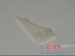 Заглушка торцевая  для профиля YF-830, левая, глухая, белая LED-центр