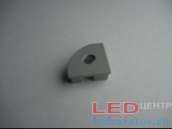 Заглушка торцевая  для профиля PXG1203, сквозная, серый LED-центр