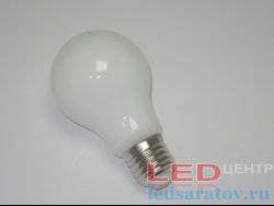 Светодиодная Ретро лампочка A60-6w, 6500k, E27, филамент, белая