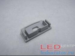 Заглушка торцевая  для профиля PXG306, сквозная, серый LED-центр