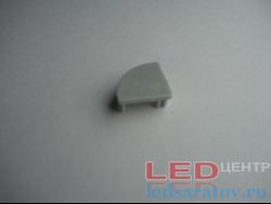 Заглушка торцевая  для профиля PXG1616B, глухая, серый LED-центр