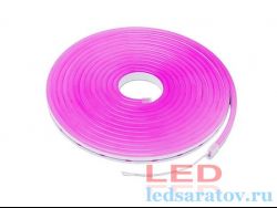 Светодиодная лента неон SMD 2835, 6мм*12мм, 2pin,рез-2,5см, 12V, 9,6W-1*50м, IP65, фиолетовый