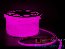 Светодиодная лента неон SMD 2835, IP65, 8мм*16мм, 2pin, 220V, 1*100м, розовый