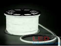 Светодиодная лента неон SMD 2835, IP65, 8мм*16мм, 2pin, 220V, 1*100м, белый
