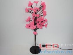Светодиодное декоративное дерево  60см - сакура, AC220V, розовый