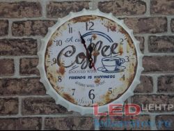 Часы-крышка Ø35см, белый Coffee