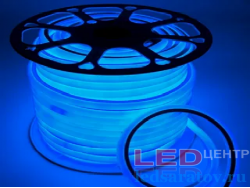 Светодиодная лента неон SMD 2835, IP65, 8мм*16мм, 2pin, 220V, 1*100м, холодный синий