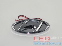 Светодиодный шильдик - 3D, DC12V, Hyundai, белый