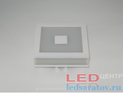 Квадратная встраиваемая светодиодная панель DownLight-NEW 12w, Н125мм*125мм-В95мм, 6500k, бел, AC220V