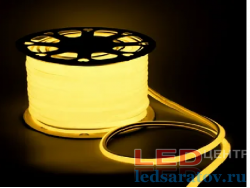 Светодиодная лента неон SMD 2835, IP65, 8мм*16мм, 2pin, 220V, 1*100м, теплый