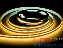 Светодиодная лента SMD 2835, 240LED*12-15Lm, IP20, 10мм, 2pin, 12V, 21W-1м*5м, теплый