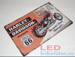 Табличка металлическая 30см*20см Harley-Davidson Route 66
