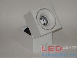 Квадратный накладной светильник Drum 12w, 100мм*100мм-В140мм, 4000k, AC220V, белый (LC-3030-12)