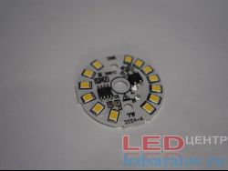 Светодиодная площадка SMD 2835, 12LED, 3000k-3200k, Ø35мм, AC220V, 7W (D-35)