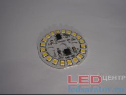 Светодиодная площадка SMD 2835, 20LED, 3000k-3200k, Ø40мм, AC220V, 9W (D-40)